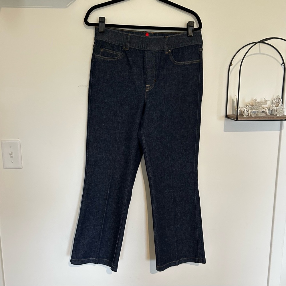 Spanx‎ Pull On Elastic Waist Jegging Style Straight Leg High Rise Jeans Large